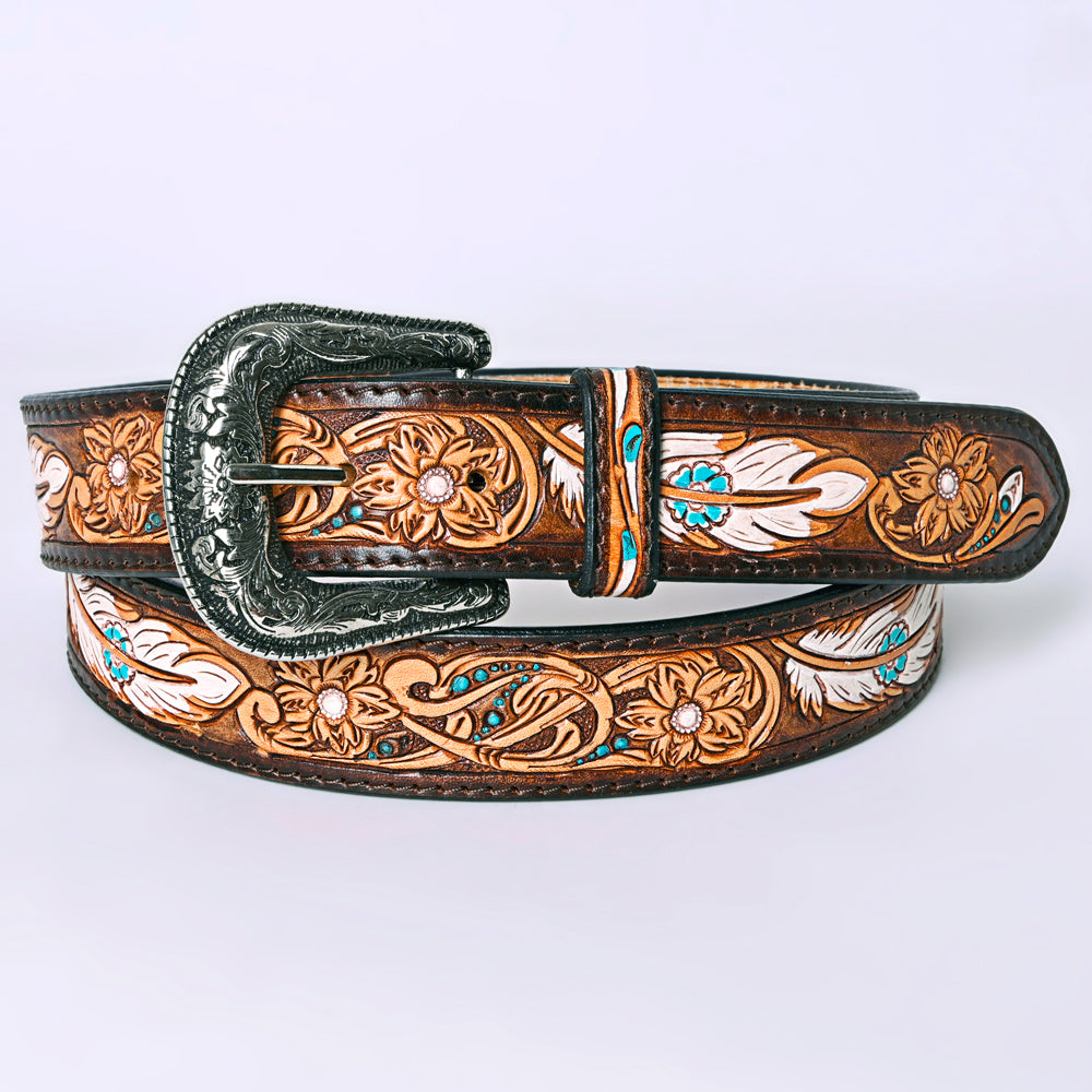 Leather Feather Belt – Cynthia Elliot Boutique display picture 1
