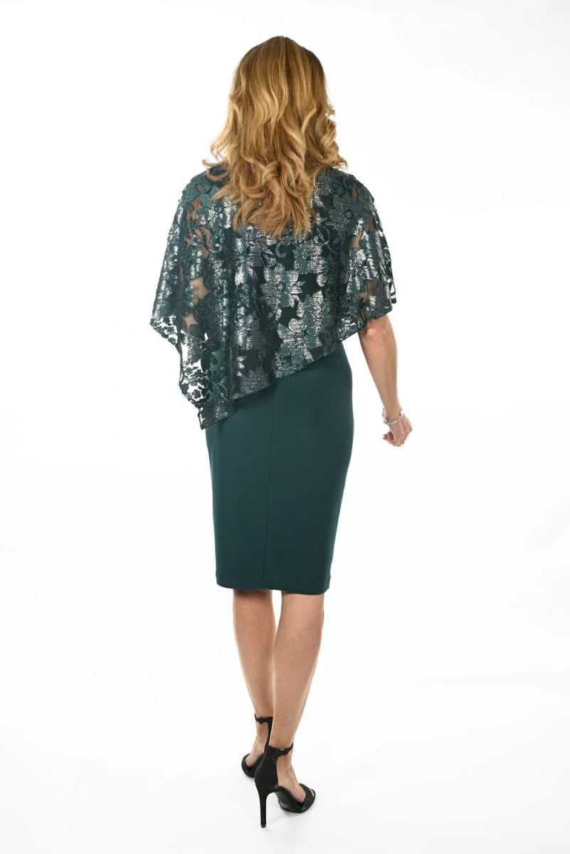 Hunter Green Floral Lace Overlay Dress 8 Hunter Green Floral Lace Overlay Dress 8
