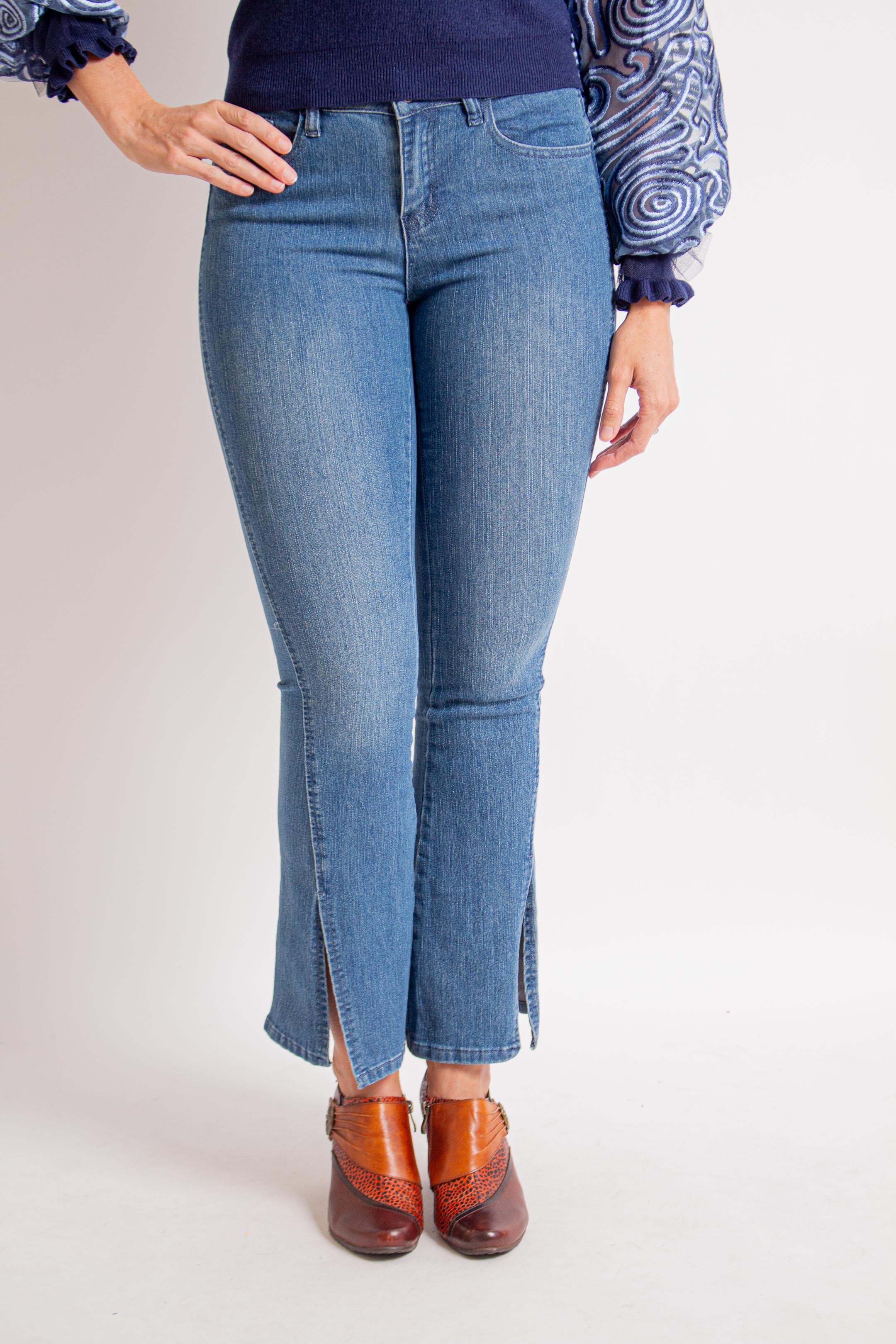 【SATIIIZ】Cade semi-wide denim pants Cade semi-wide denim pants - satiiiz