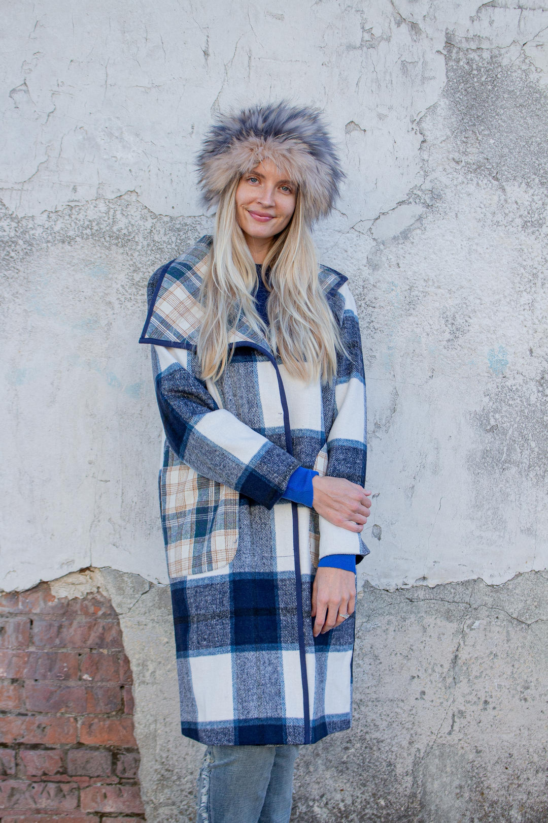 Blue/ White Plaid Coat – Cynthia Elliot Boutique