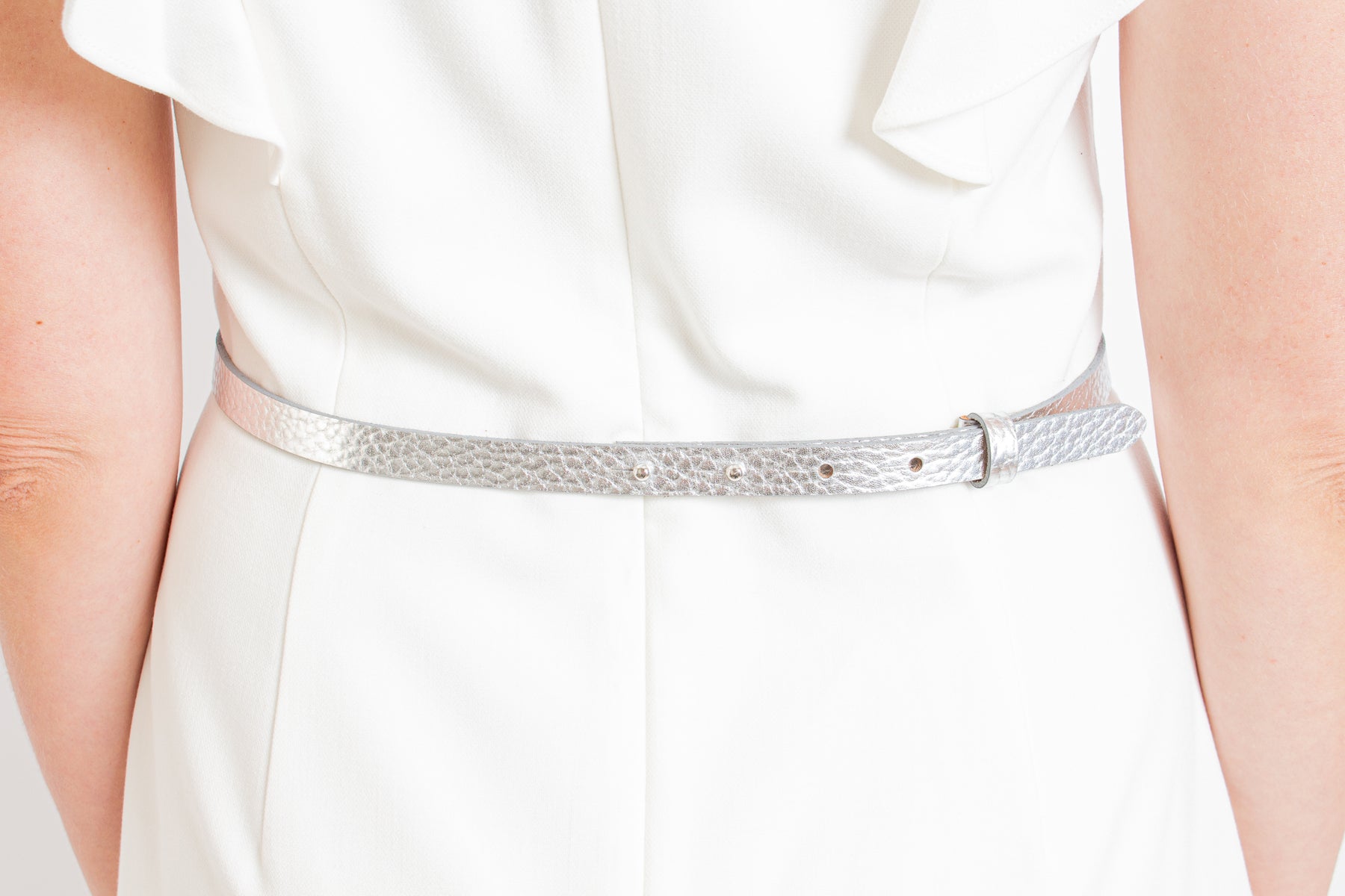 thin silver belts for dresses Tangnade Thin Belts For Women Skinny Metal Slim Fit Chain Gold Silver Stretch Fashion Dress Belt Silver, Adult Unisex, Size: 2CM