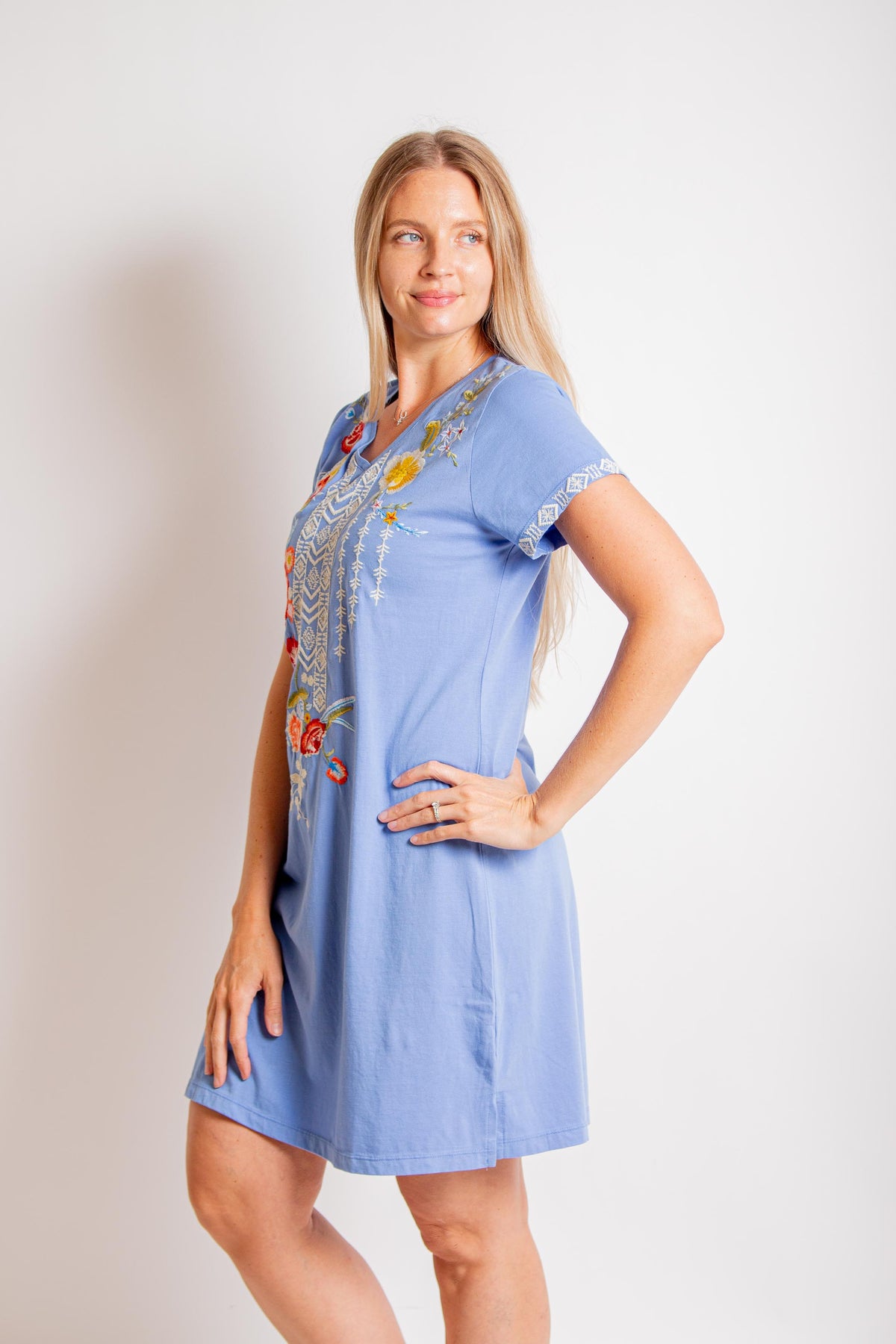 Andee Capri Blue Midi Dress XS Andee Capri Blue Midi Dress XS