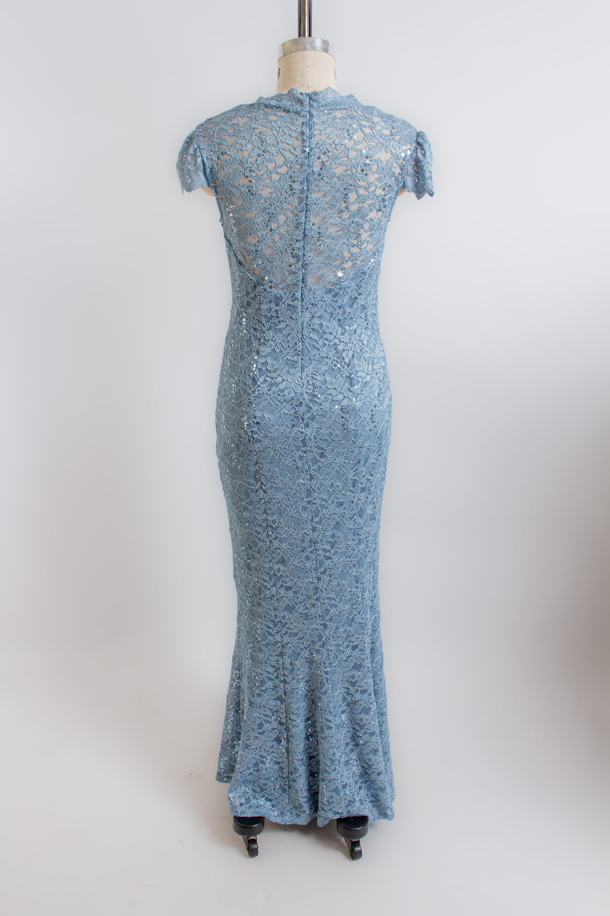 dusty blue lace maxi dress Dusty Blue Lace Top Maxi Dress