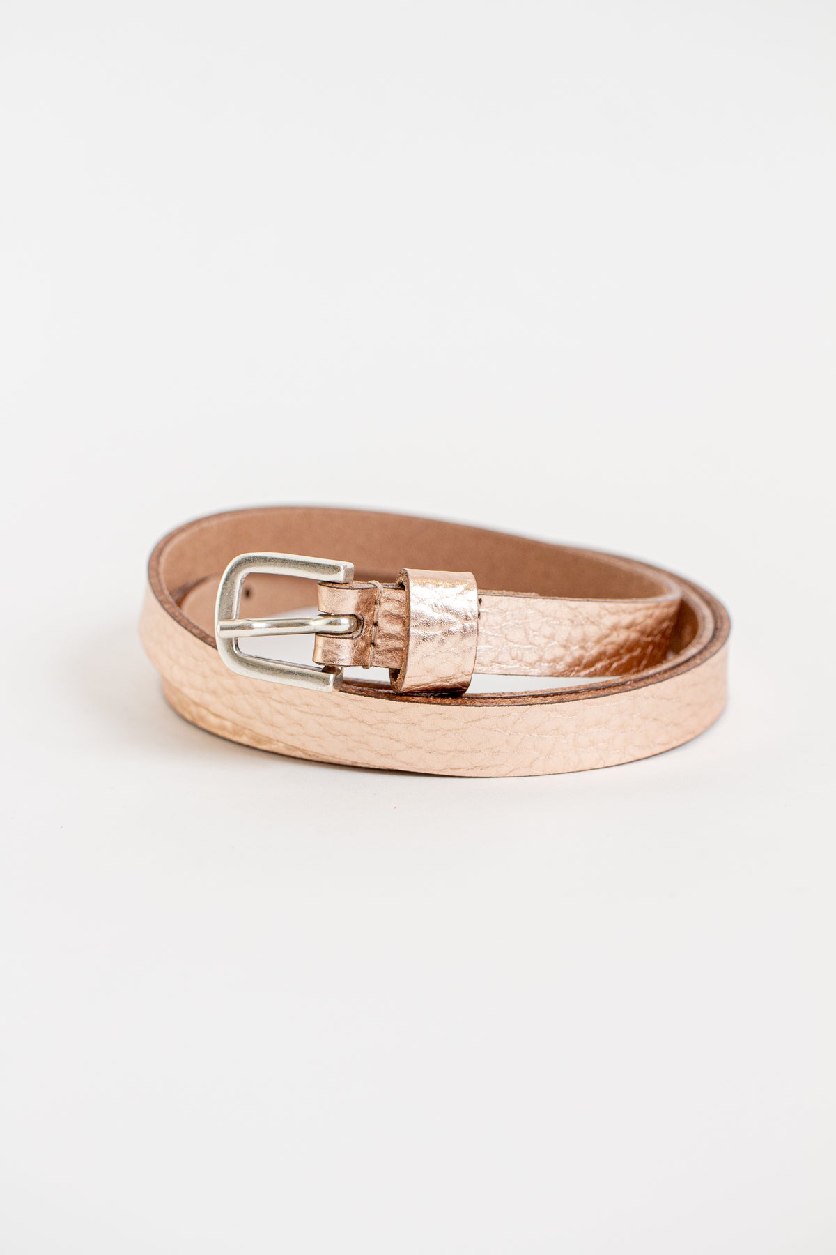 Rose Gold Thin Metallic Belt 34 Rose Gold Thin Metallic Belt 34