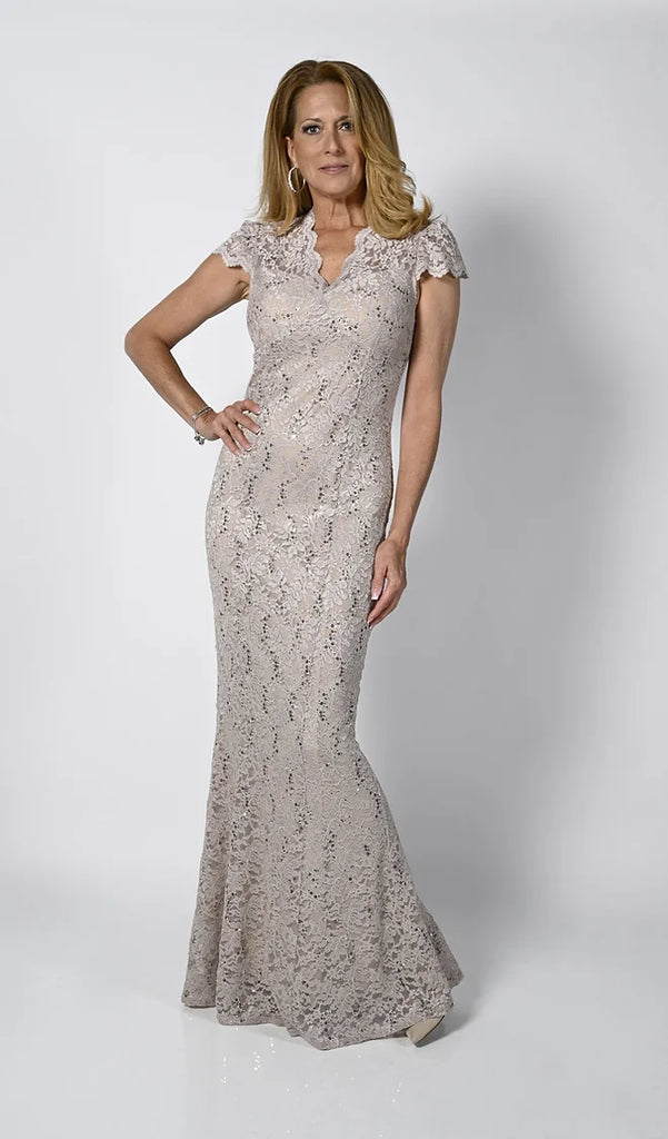 Champagne Lace Maxi Dress 6